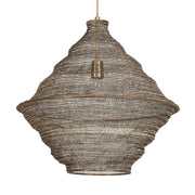 Uttermost Woven Antique Brass Sigh 1 Light Pendant