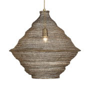 Uttermost Woven Antique Brass Sigh 1 Light Pendant