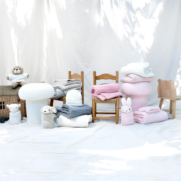 Kashwere Baby Ultra Snuggly Soft Kreatures Bunny Blanket ~ Pink and Creme