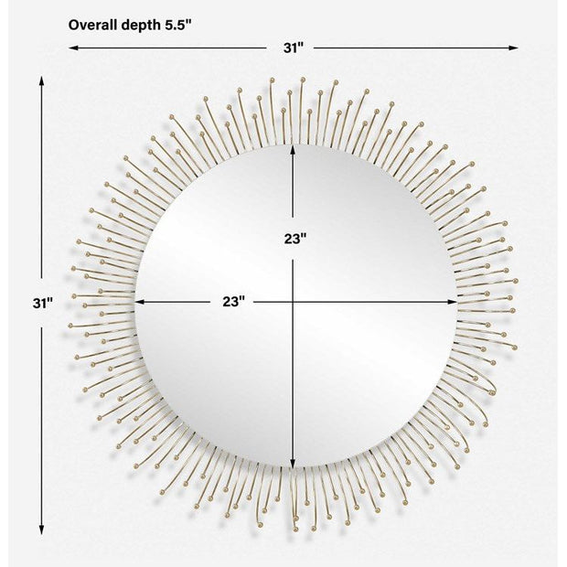 Uttermost Aga Gold Round Mirror