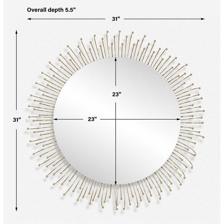 Uttermost Aga Gold Round Mirror