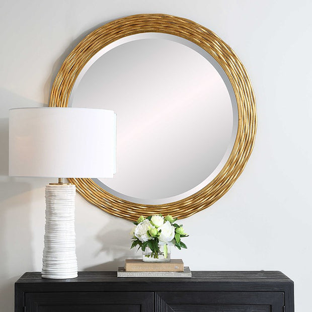 Uttermost Celeste Gold Iron Round Mirror