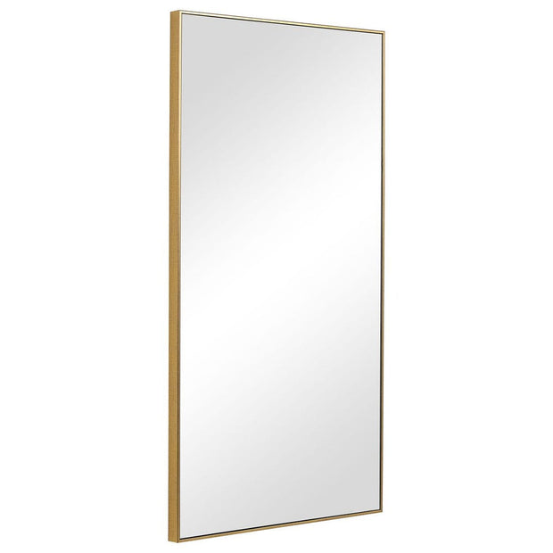 Casa Bella Living Contemporary Gold Finish Rectangular Mirror