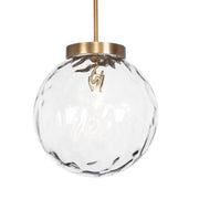 Uttermost Gaia Clear Watered Glass 1 Light Pendant