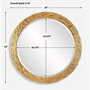 Uttermost Celeste Gold Iron Round Mirror