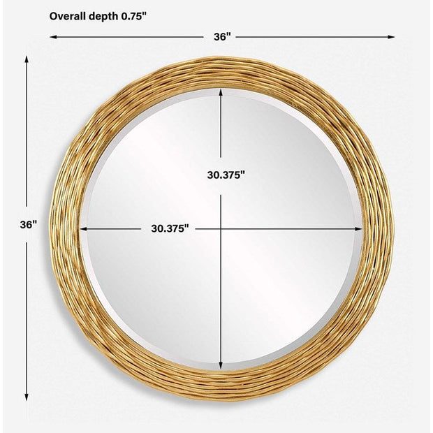Uttermost Celeste Gold Iron Round Mirror