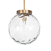 Uttermost Gaia Clear Watered Glass 1 Light Pendant