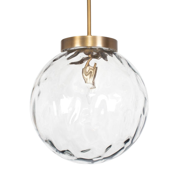 Uttermost Gaia Clear Watered Glass 1 Light Pendant
