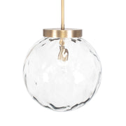 Uttermost Gaia Clear Watered Glass 1 Light Pendant