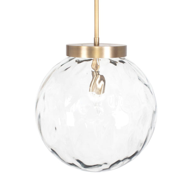 Uttermost Gaia Clear Watered Glass 1 Light Pendant