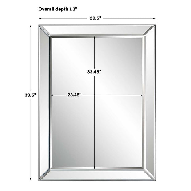 Casa Bella Living Elegant Frameless Beveled Mirror