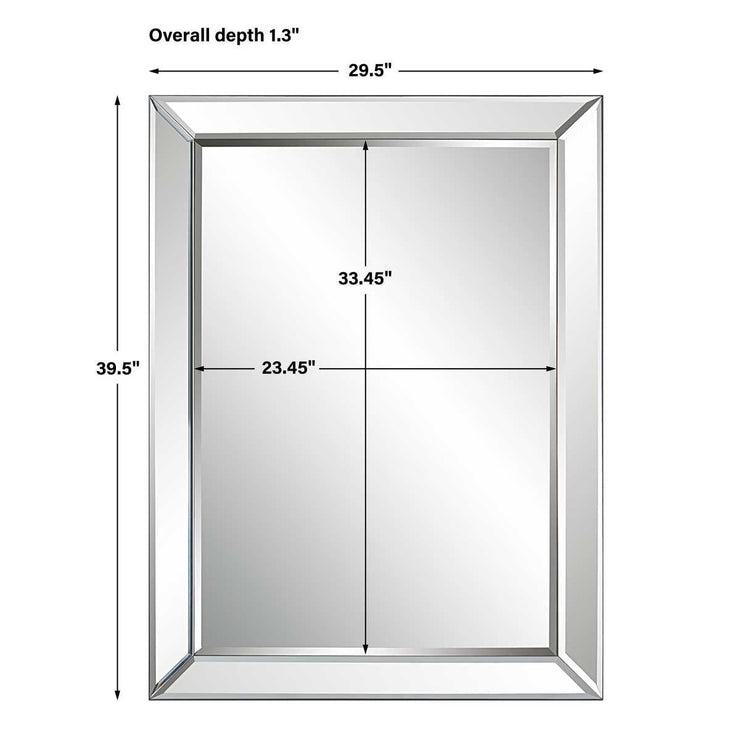 Casa Bella Living Elegant Frameless Beveled Mirror