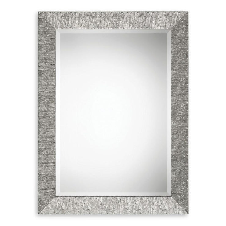 Casa Bella Living Metallic Silver Textured Mirror