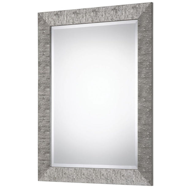 Casa Bella Living Metallic Silver Textured Mirror