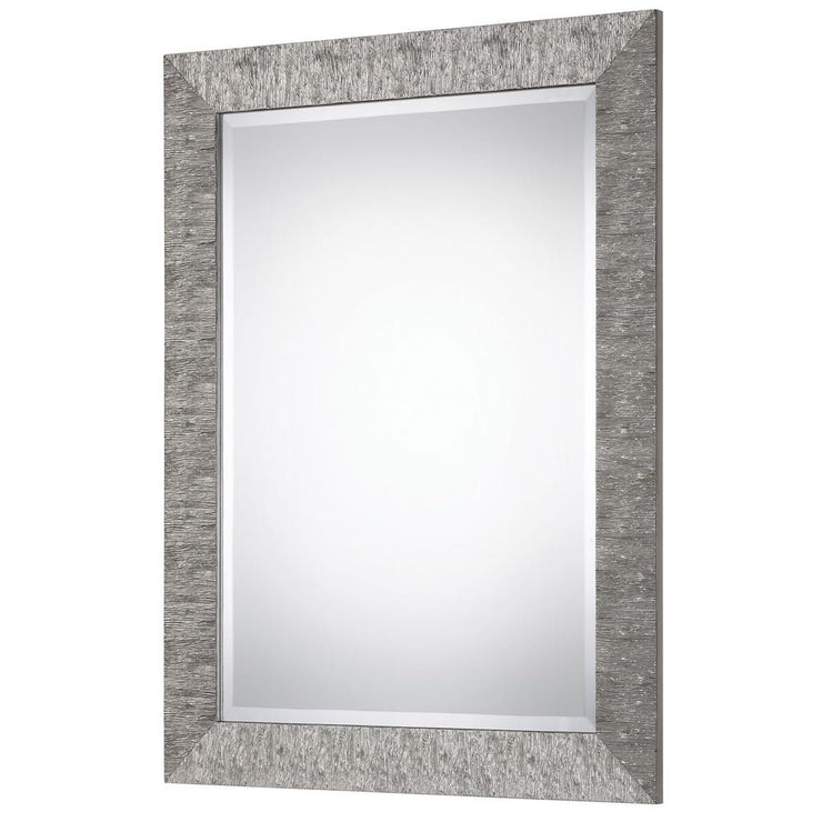 Casa Bella Living Metallic Silver Textured Mirror