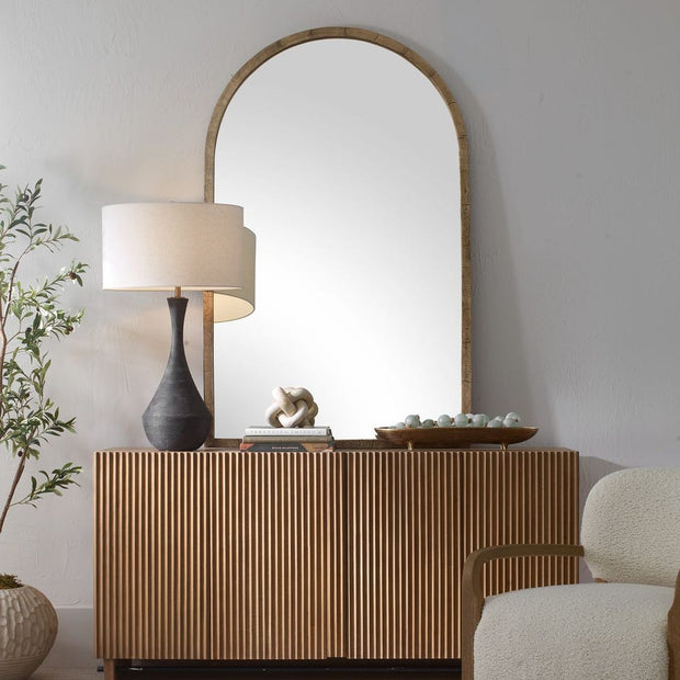 Uttermost Vestry Antique Brass Arch Mirror