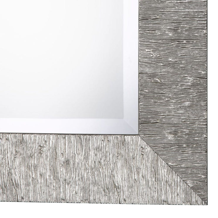 Casa Bella Living Metallic Silver Textured Mirror
