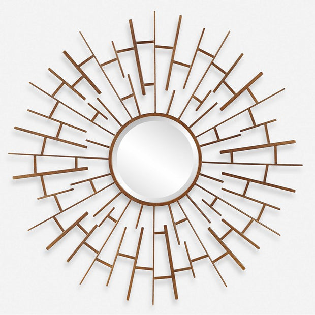 Uttermost Tangled Antiqued Golden Bronze Round Mirror