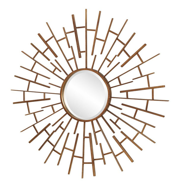 Uttermost Tangled Antiqued Golden Bronze Round Mirror