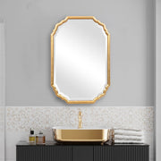 Casa Bella Living Lightly Antique Metallic Gold Leaf Vanity Mirror