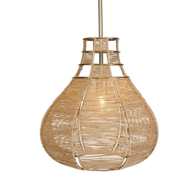 Uttermost Natural Beige Rope Hestia 1 Light Pendant