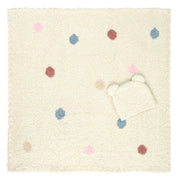 Kashwere Baby Ultra Soft Polka Dot Baby Blanket & Bear Cap Available In Linen, Neutral, Pink & Stone