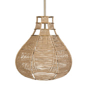 Uttermost Natural Beige Rope Hestia 1 Light Pendant