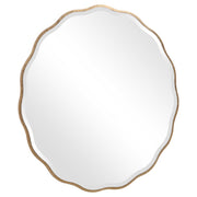 Uttermost Aneta Aged Gold Scalloped Round Mirror
