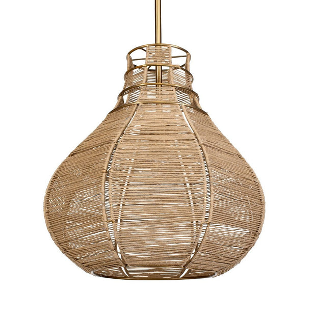 Uttermost Natural Beige Rope Hestia 1 Light Pendant