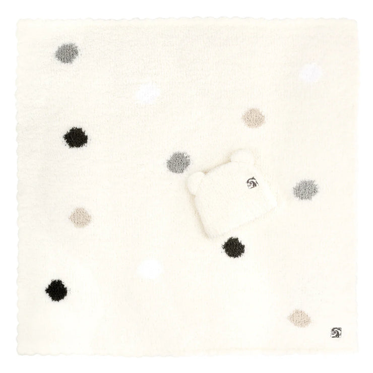 Kashwere Baby Ultra Soft Polka Dot Baby Blanket & Bear Cap Available In Linen, Neutral, Pink & Stone
