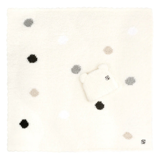 Kashwere Baby Ultra Soft Polka Dot Baby Blanket & Bear Cap Available In Linen, Neutral, Pink & Stone