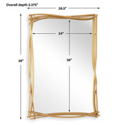 Uttermost Curved Branches Antique Gold Leaf Iron Mirror
