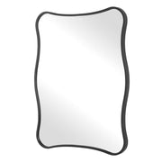 Uttermost Pavia Curvy Sleek Satin Black Vanity Mirror