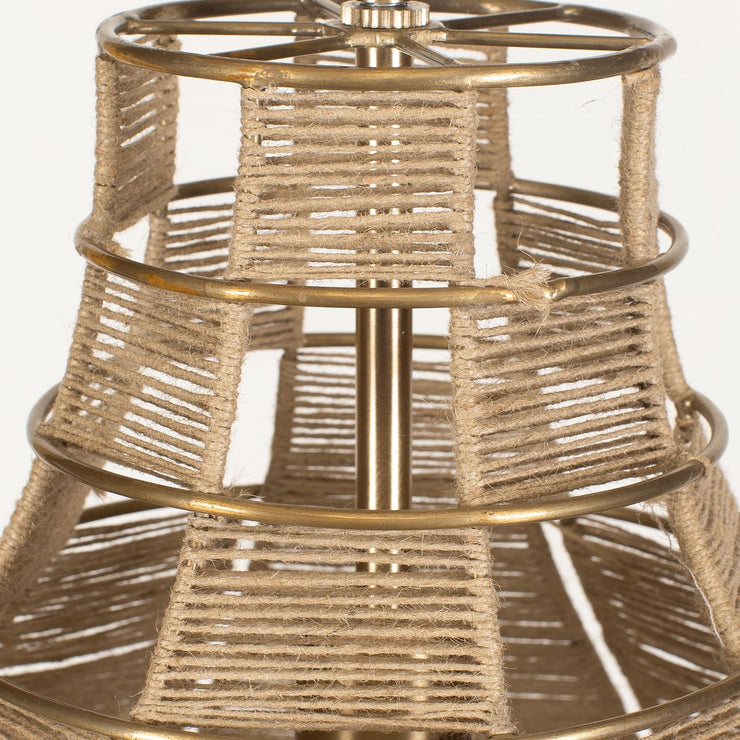 Uttermost Natural Beige Rope Hestia 1 Light Pendant