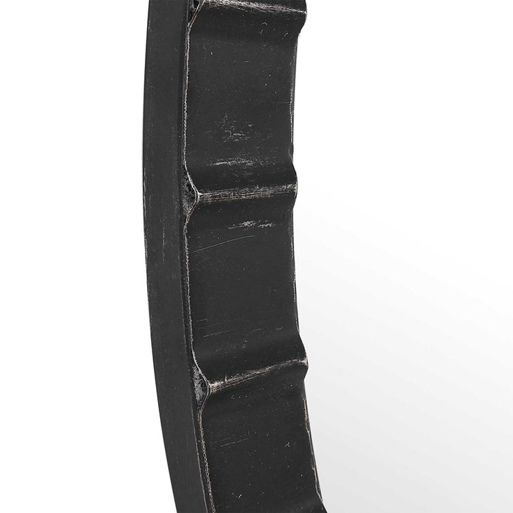 Uttermost Dandridge Black Iron Round Mirror