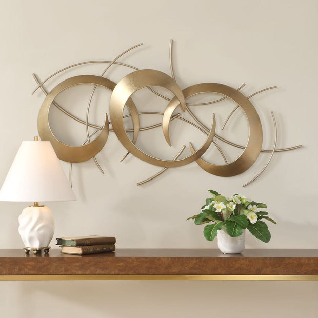 Uttermost Motivate Antique Gold Metal Wall Decor