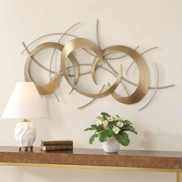 Uttermost Motivate Antique Gold Metal Wall Decor