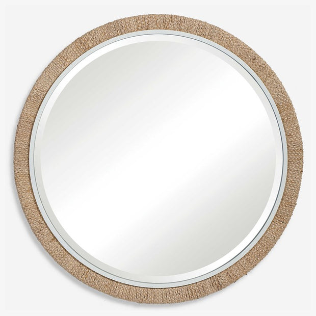 Uttermost Carbet Braided Banana Leaf Round Mirror