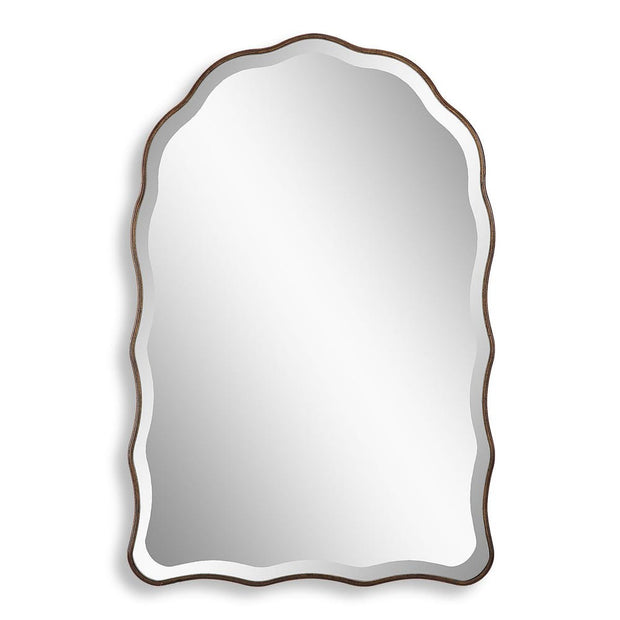 Casa Bella Living Antique Bronze Scalloped Edge Arch Mirror