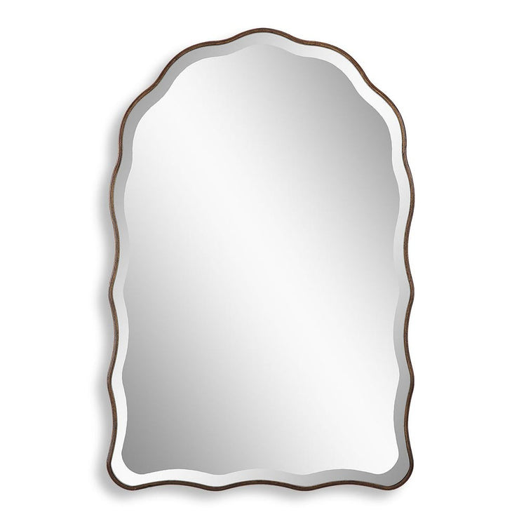 Casa Bella Living Antique Bronze Scalloped Edge Arch Mirror