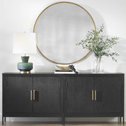 Uttermost Junius Antiqued Gold Leaf Round Mirror