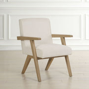 Uttermost Blakely Snow Toned Basketweave Fabric Dining Arm Chair