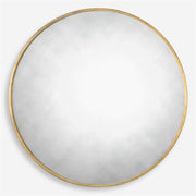 Uttermost Junius Antiqued Gold Leaf Round Mirror