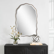 Casa Bella Living Antique Bronze Scalloped Edge Arch Mirror