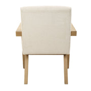 Uttermost Blakely Snow Toned Basketweave Fabric Dining Arm Chair