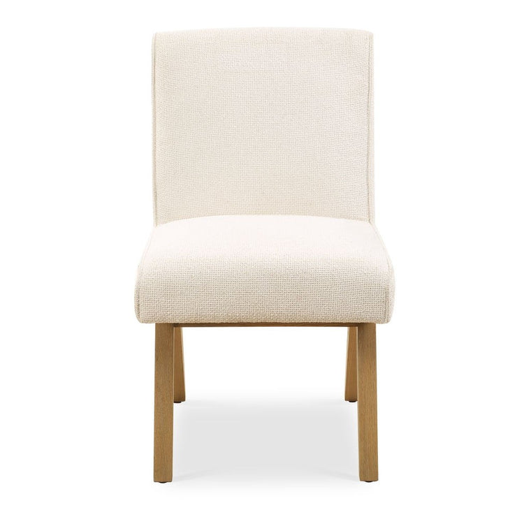 Uttermost Blakely Snow Toned Basketweave Fabric Armless Dining Chair