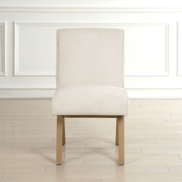 Uttermost Blakely Snow Toned Basketweave Fabric Armless Dining Chair