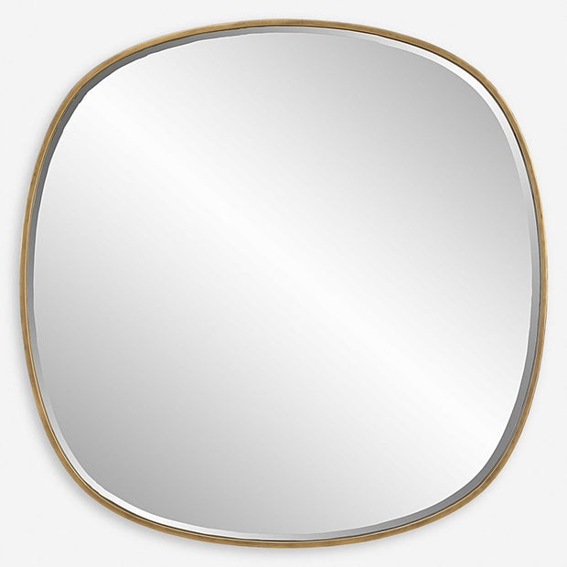 Uttermost Webster Antiqued Gold Iron Round Mirror