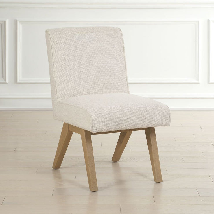 Uttermost Blakely Snow Toned Basketweave Fabric Armless Dining Chair
