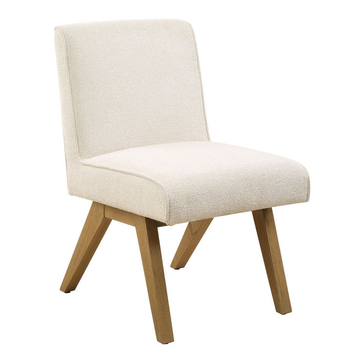 Uttermost Blakely Snow Toned Basketweave Fabric Armless Dining Chair